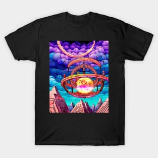 Pyramids With Dyson Sphere Sun T-Shirt